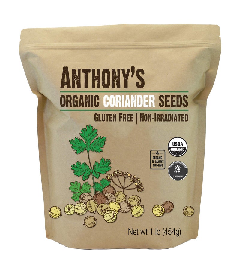 Anthony's Organic Coriander Seeds, 1 lb, Gluten Free, Non GMO, Non Irradiated, Keto Friendly - Image 1